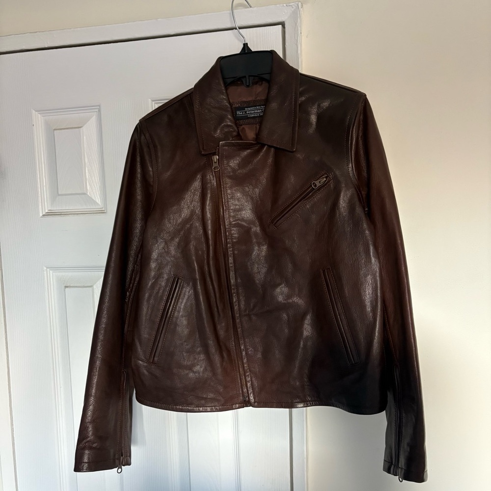 J. Peterman Women’s 1930’s European Motorcycle Leather Jacket